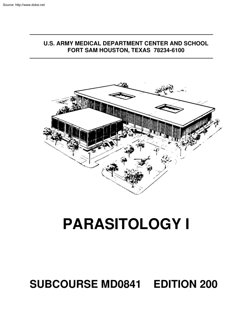 Parasitology I