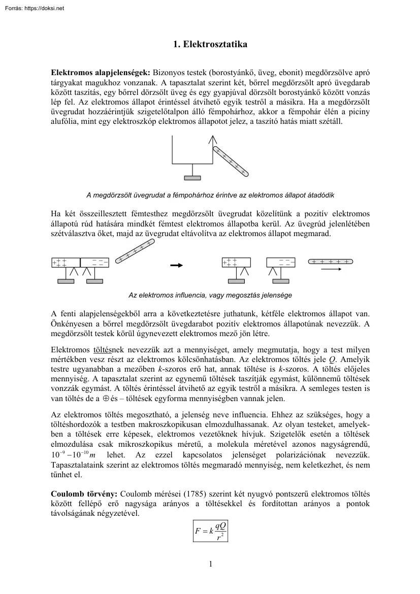 Elektrosztatika 1