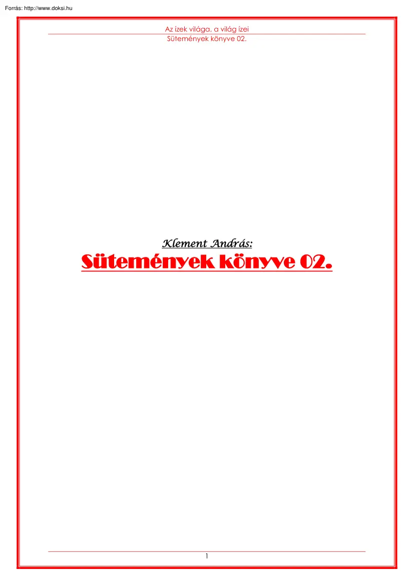 Klement András - Sütemények könyve 02