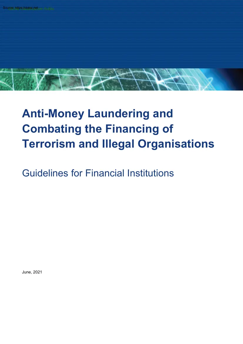 Anti-money Laundering and Combating the Financing of Terrorism and Illegal Organisations