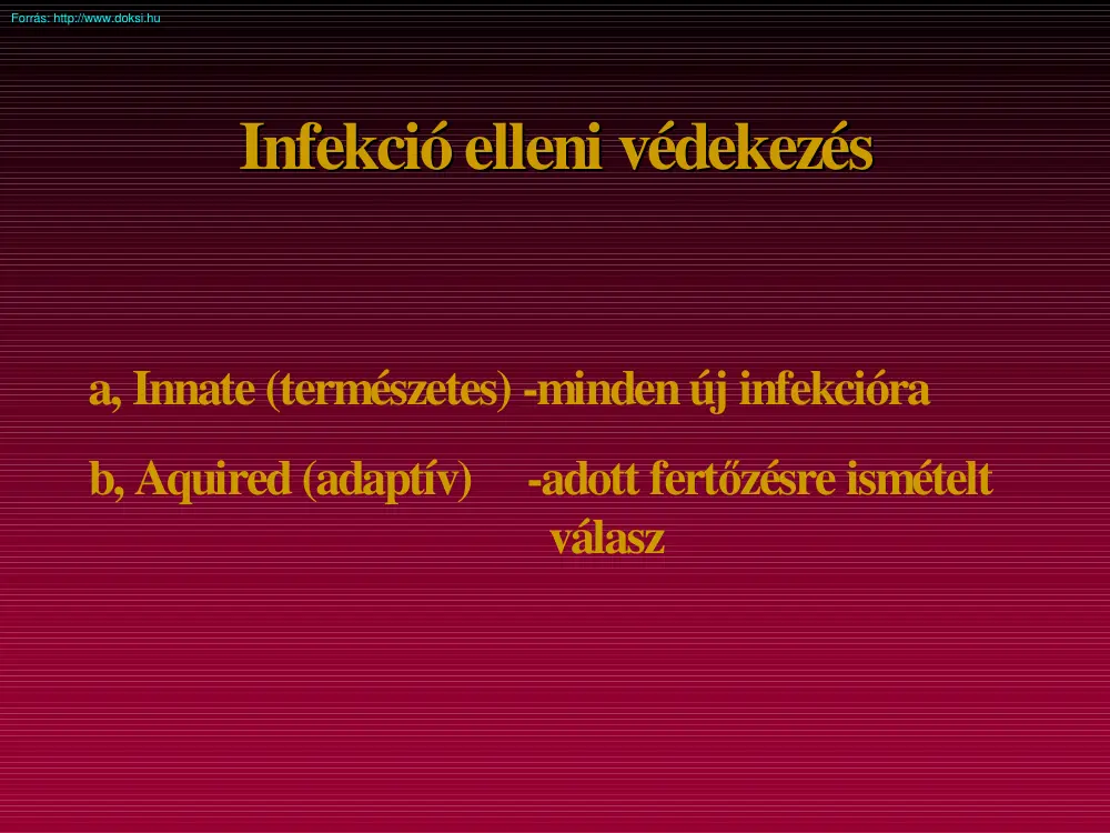 Infekció elleni védekezés