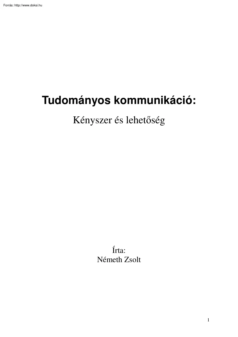 Németh Zsolt - Kényszer és lehetőség