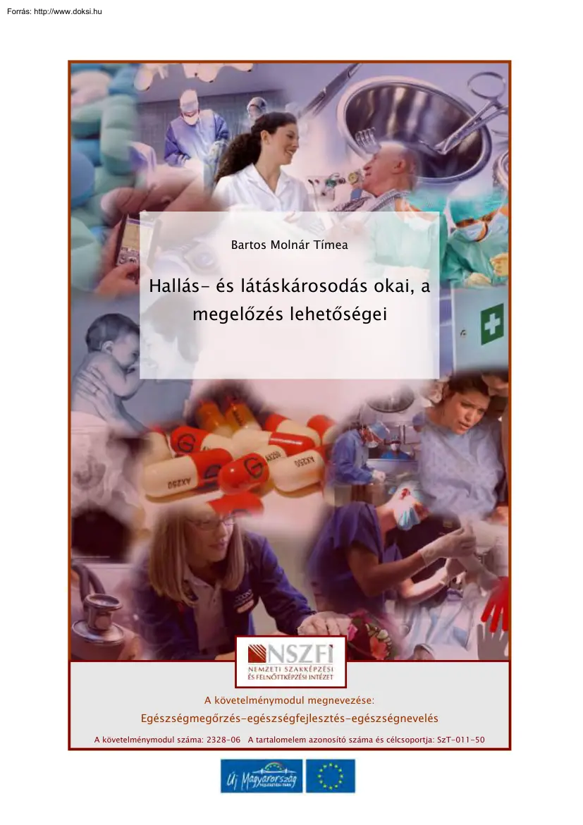 Bartos Molnár Tímea - Hallás- és látáskárosodás okai, a megelőzés lehetőségei