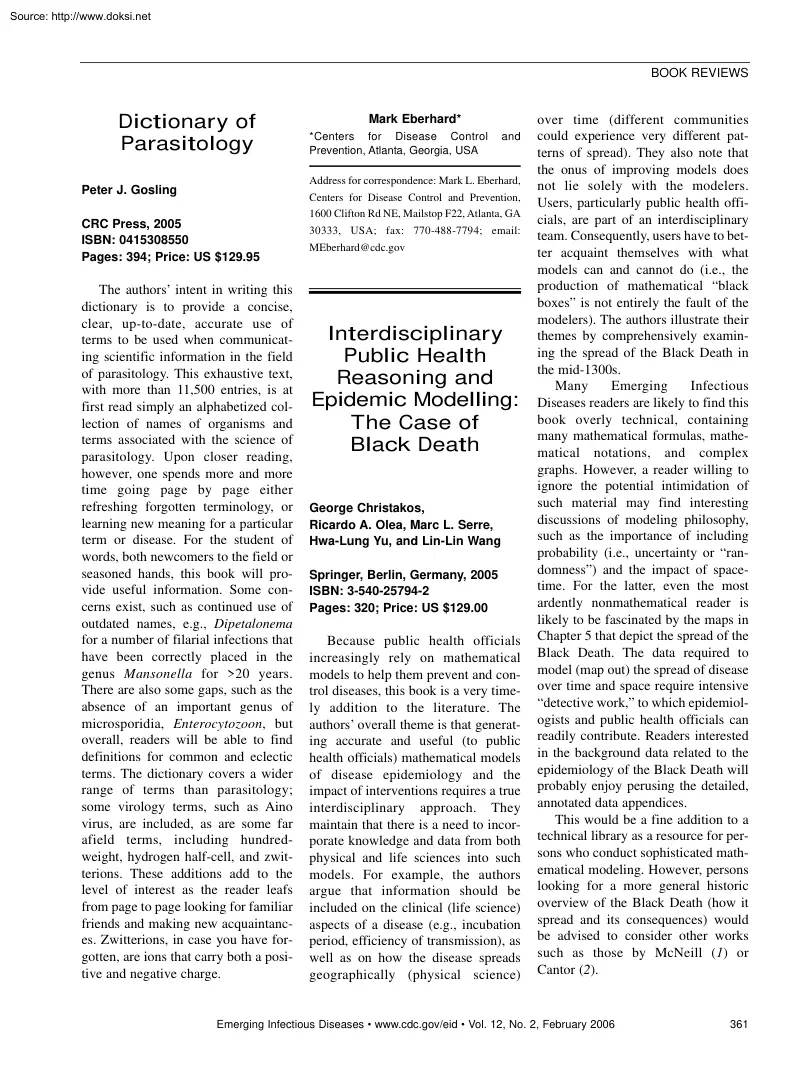 Peter J. Gosling - Dictionary of Parasitology