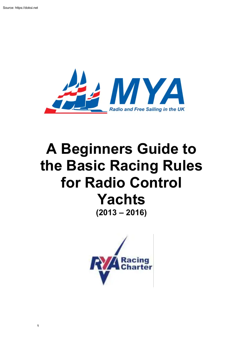 A Beginners Guide to the Basic Racing Rules for Radio Control Yachts