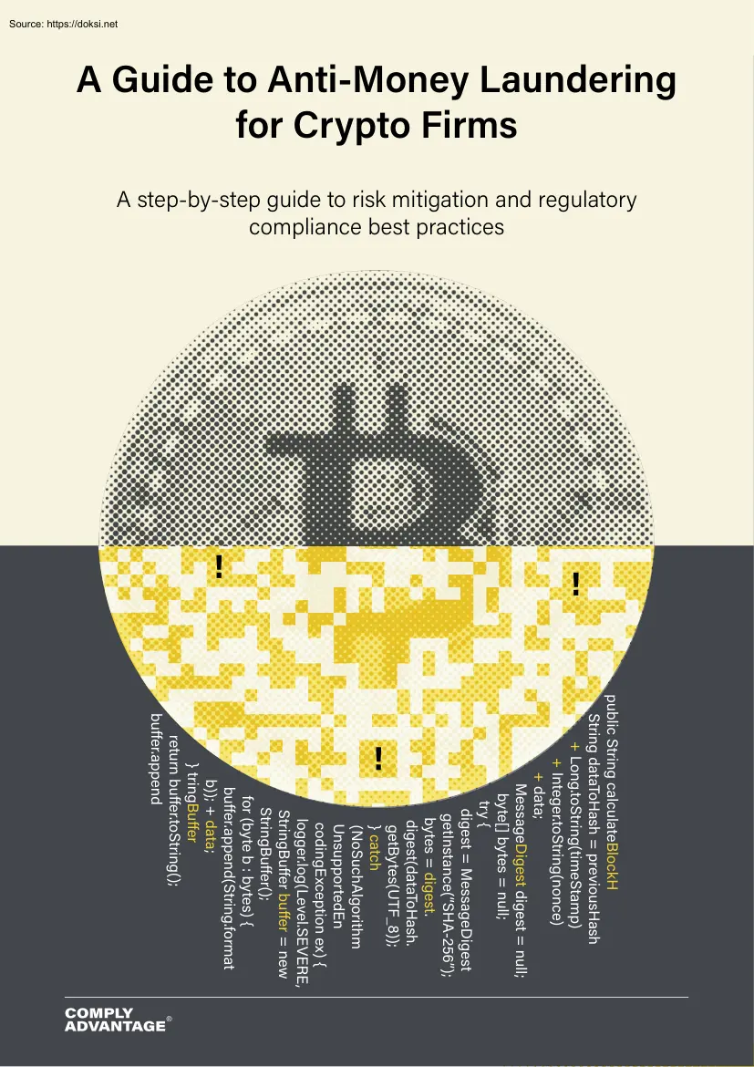 A Guide to Anti-Money Laundering for Crypto Firms