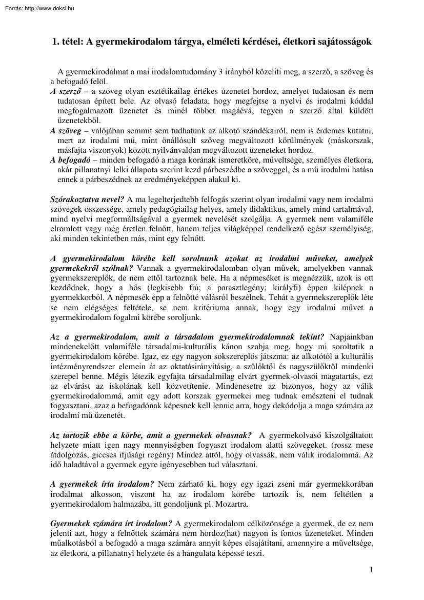 Gyermekirodalom