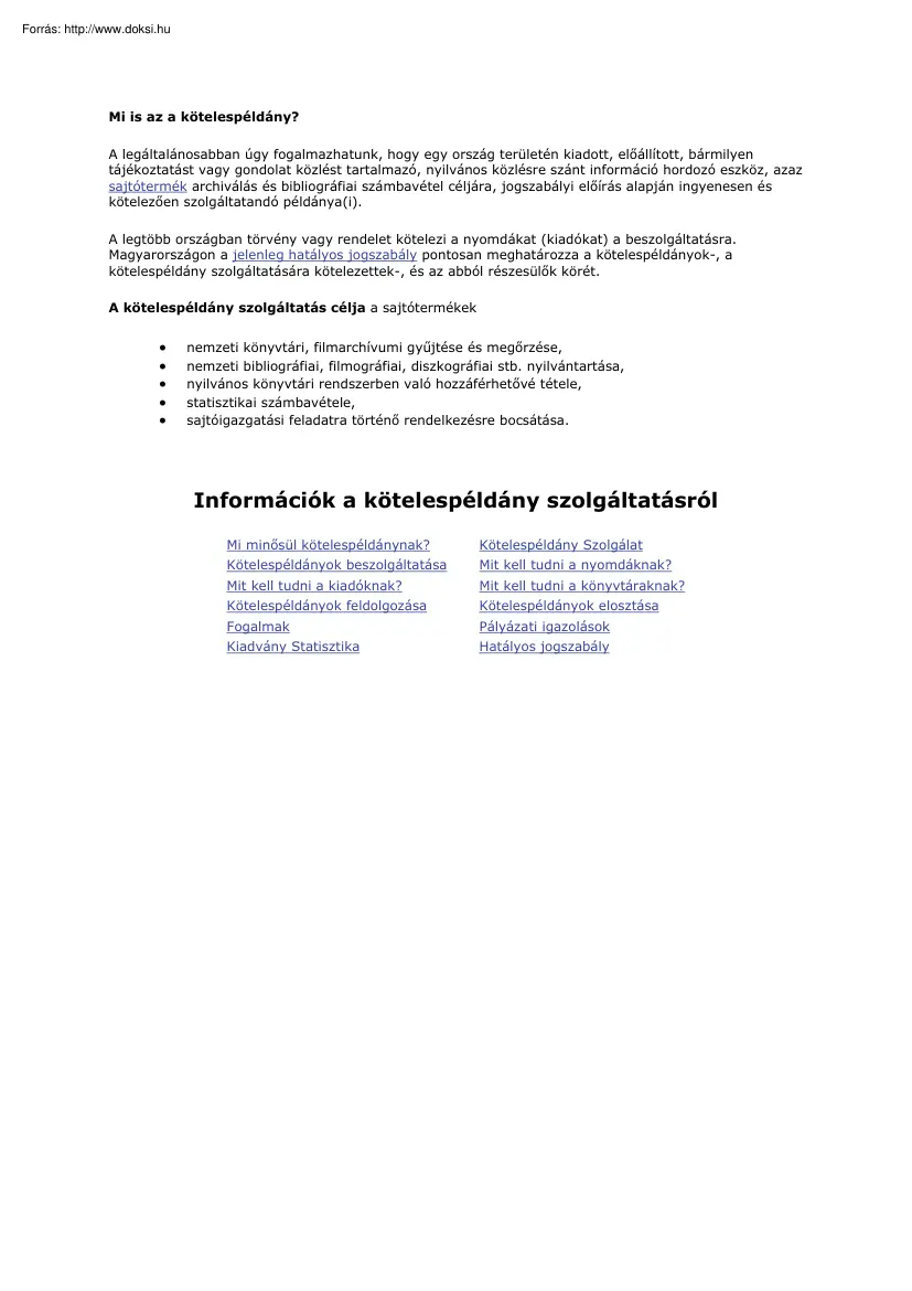 Kötelespéldány szolgáltatással kapcsolatos fogalmak