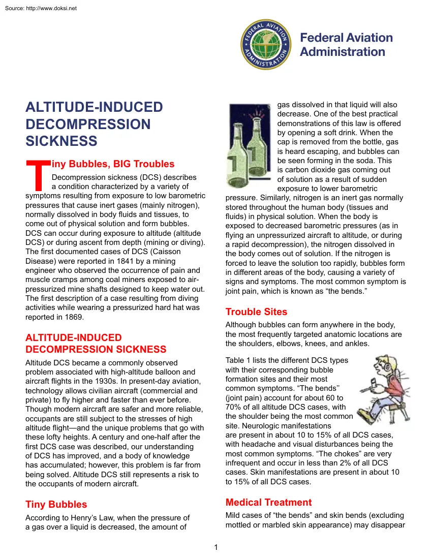 Altitude Induced Decompression Sickness