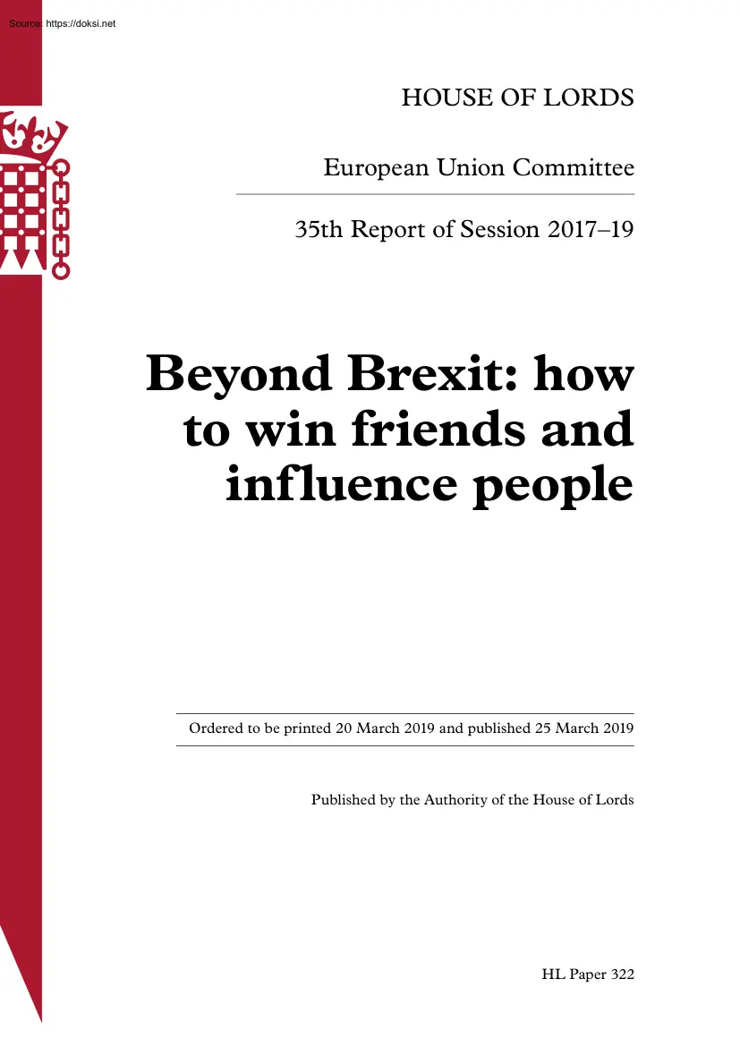 Beyond Brexit, How to Win Friends and Influence People