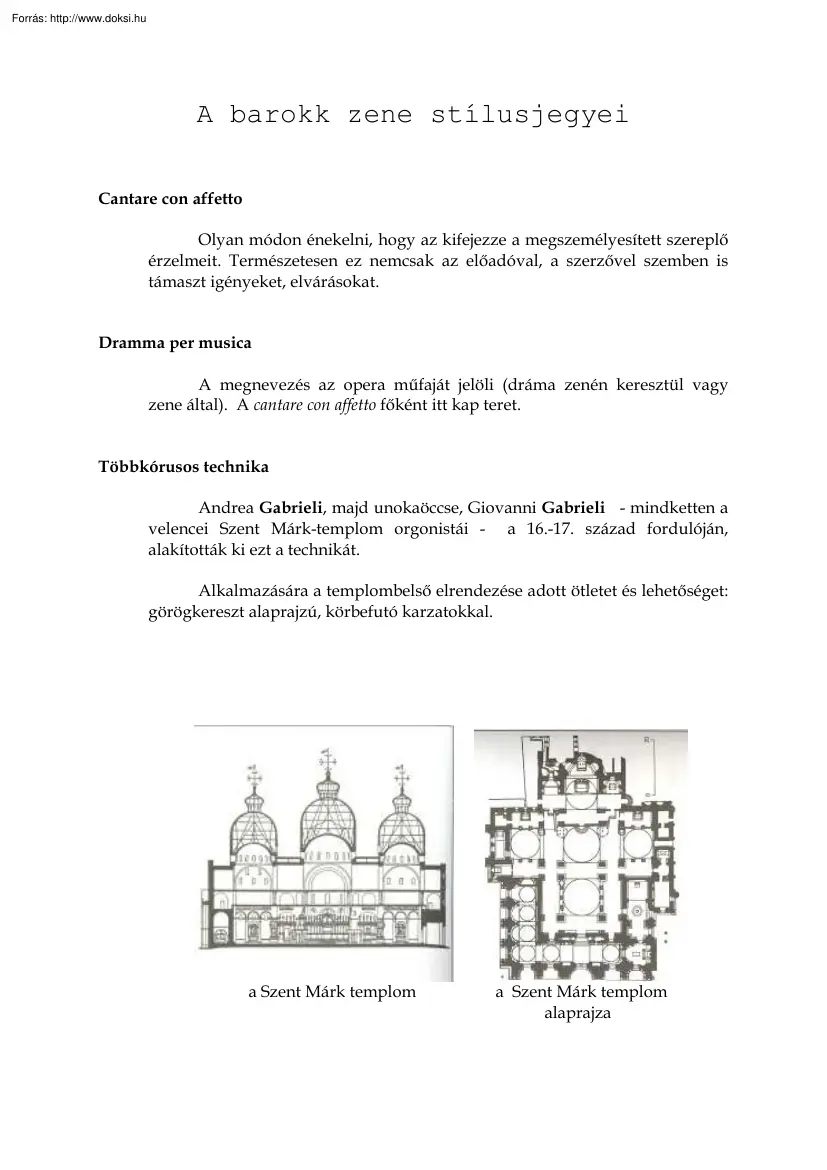 Bácsi Zoltán László - A barokk zene stílusjegyei