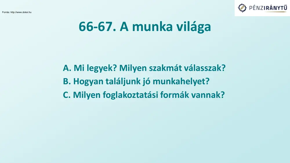 A munka világa
