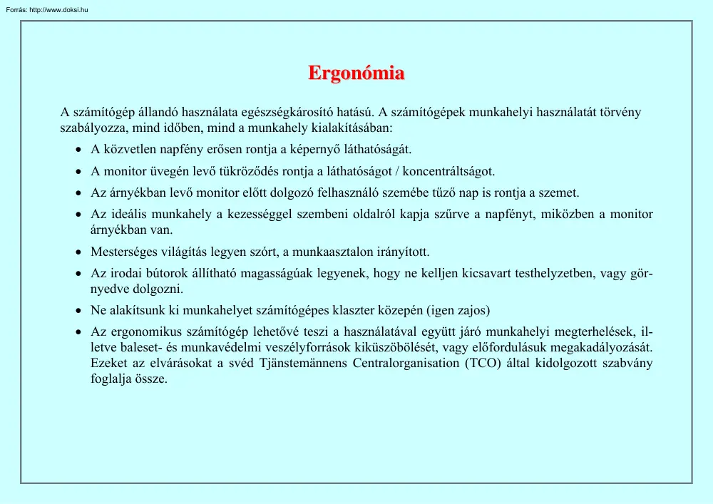 Ergonómia