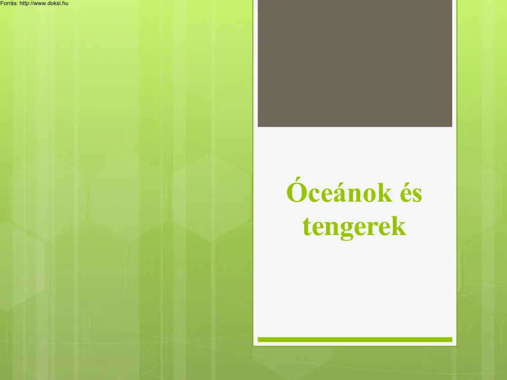 Óceánok és tengerek