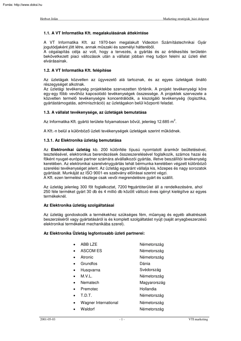 Herbszt Jolán - Marketing stratégiák