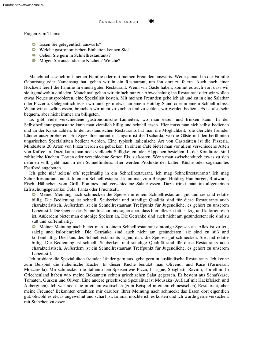 Német érettségi tételek, 2005