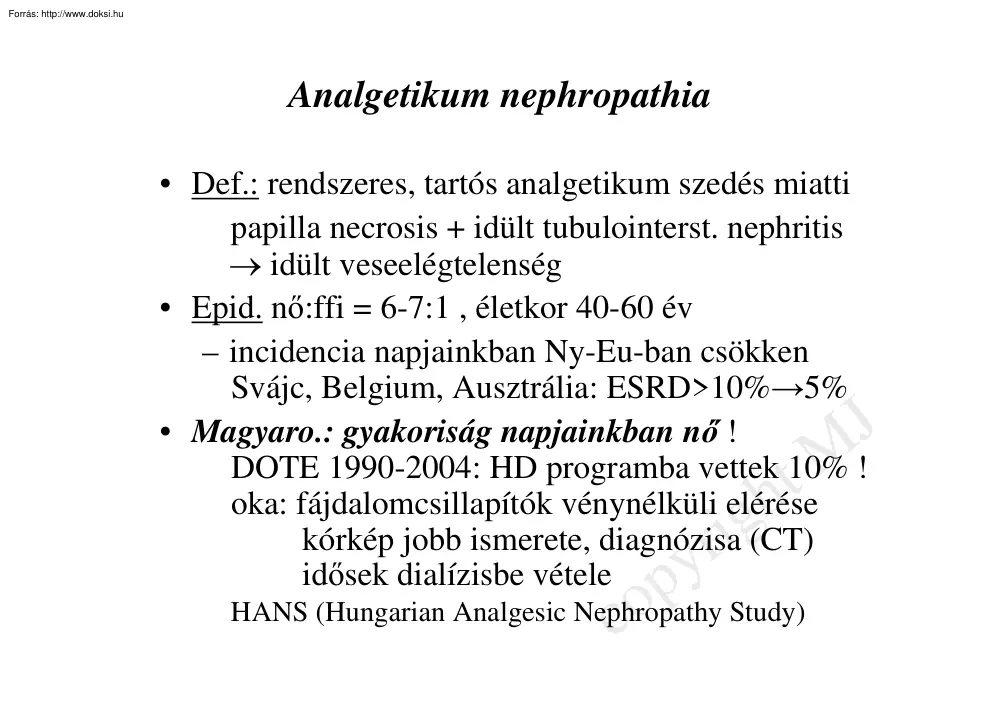 Analgetikum nephropata