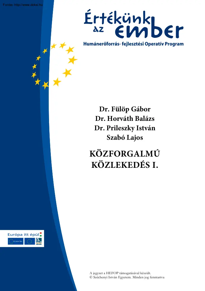 Közforgalmú közlekedés I