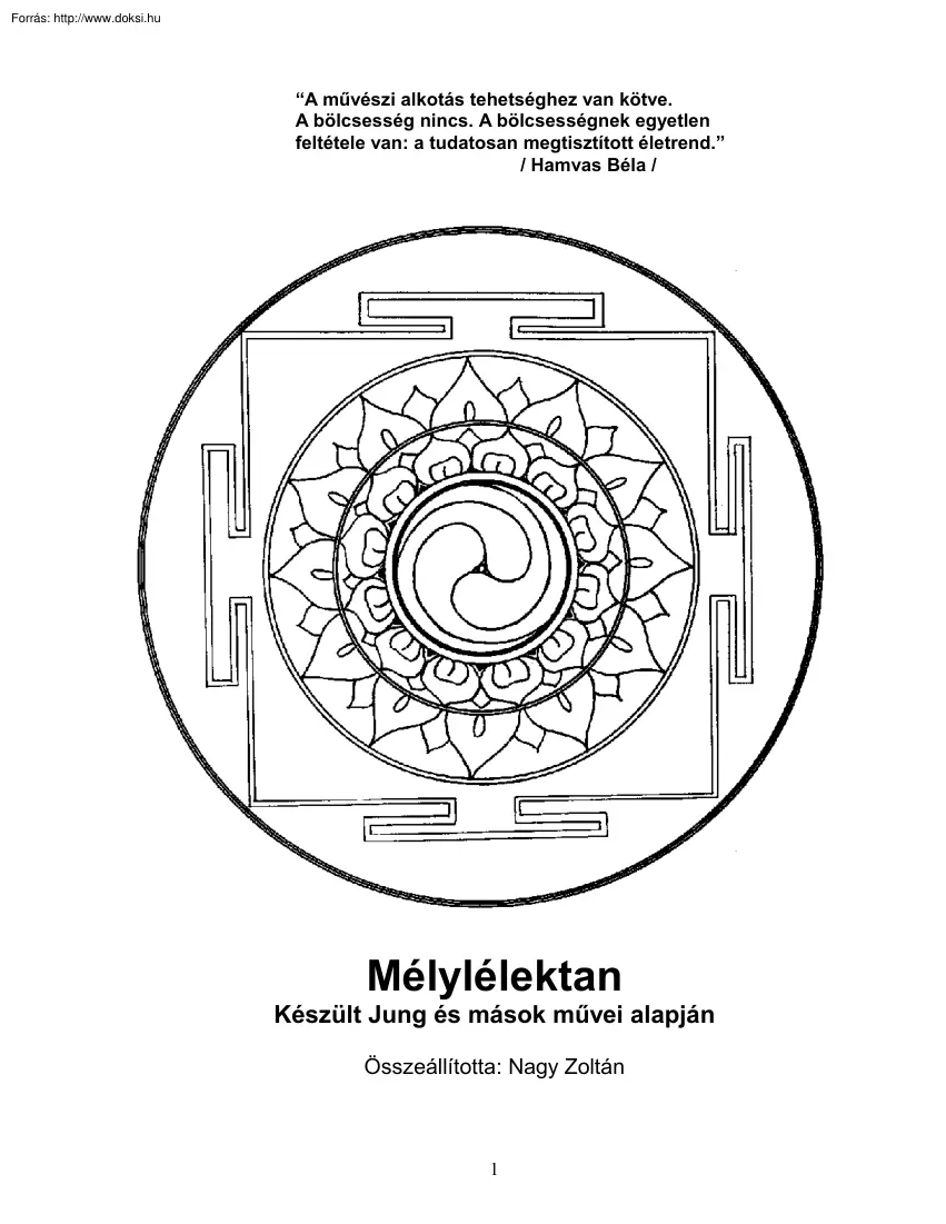 Nagy Zoltán - Mélylélektan