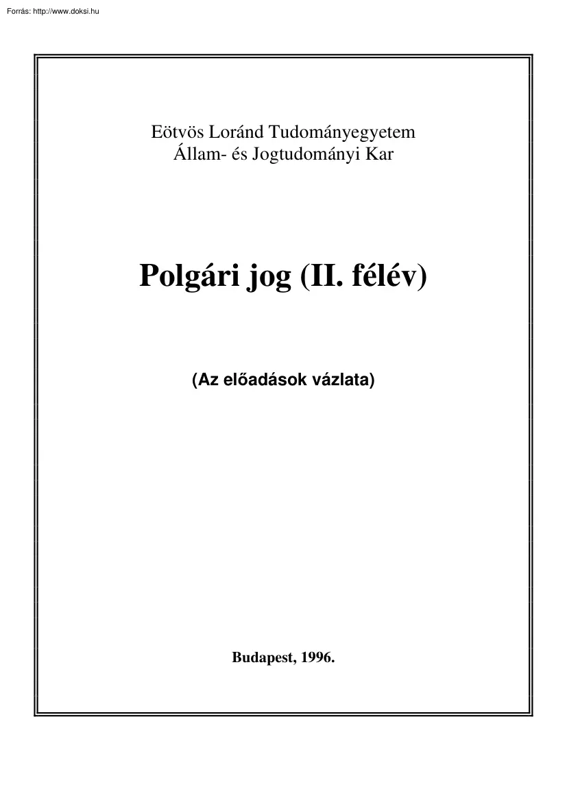 Paulini Márió - Polgári jog