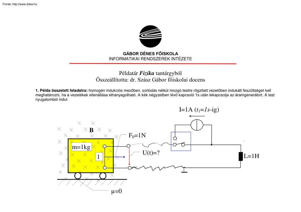 Dr. Szász Gábor - Fizika példatár