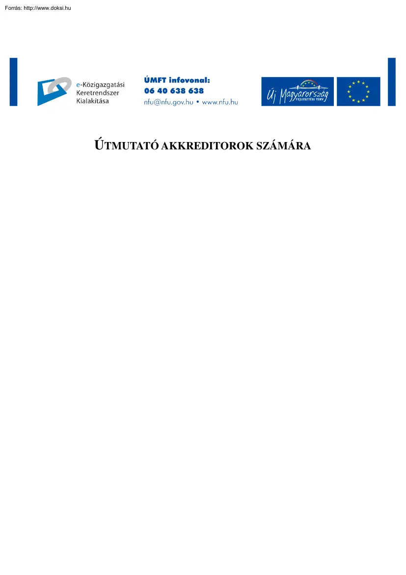 Útmutató akkreditoroknak