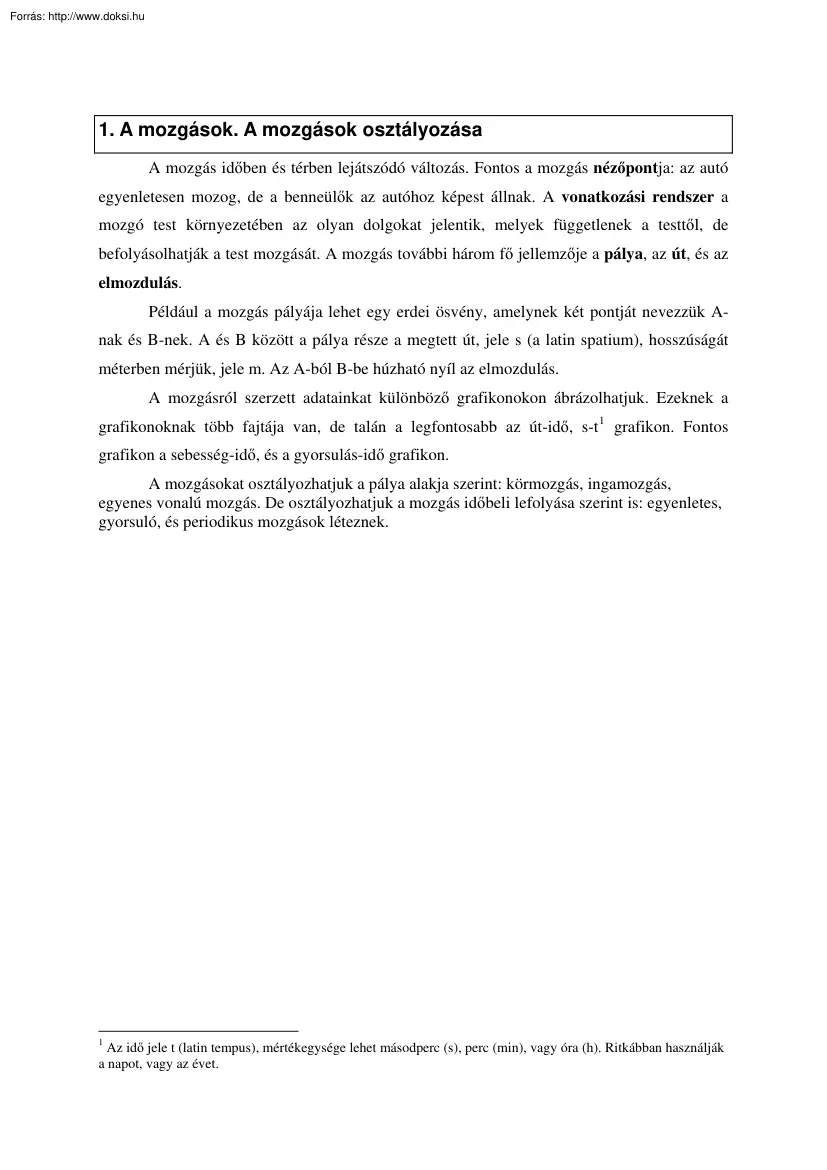 Fizika érettségi tételek, 1999