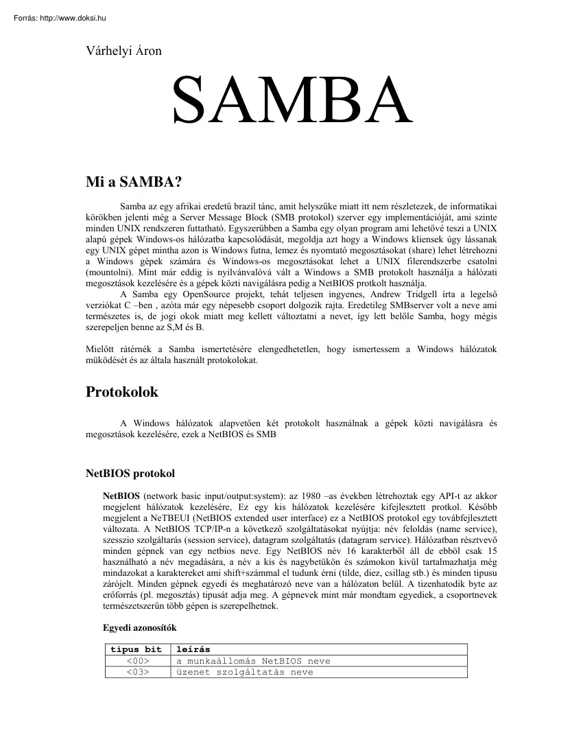 Várhelyi Áron - Samba