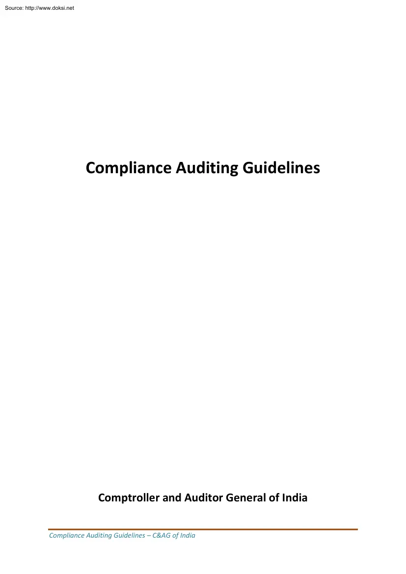 Compliance Auditing Guidelines