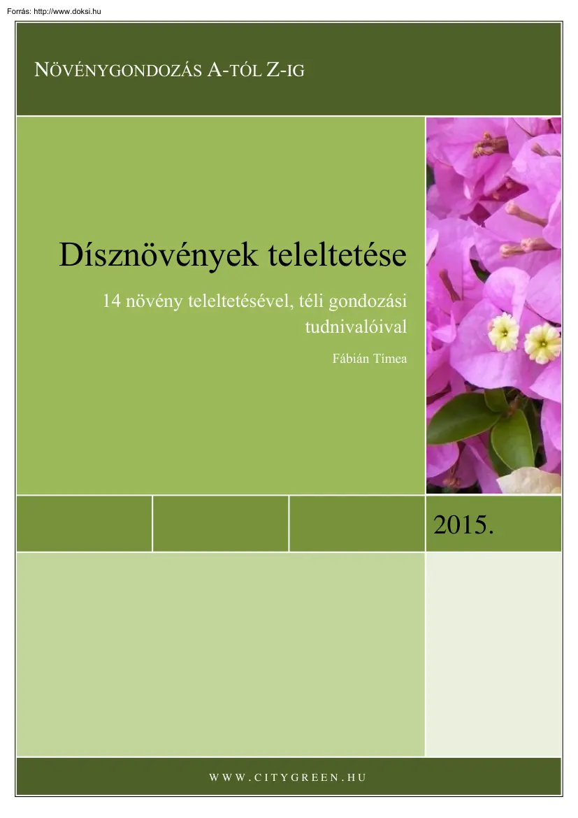 Fábián Tímea - Dísznövények teleltetése