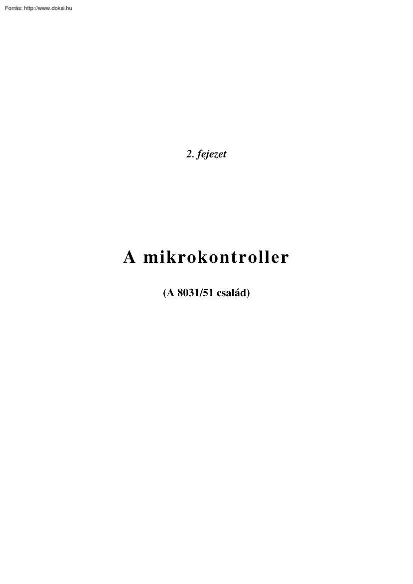 A mikrokontroller