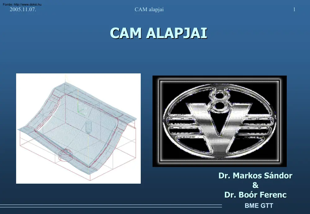Markos-Boór - A CAM alapjai, előadás