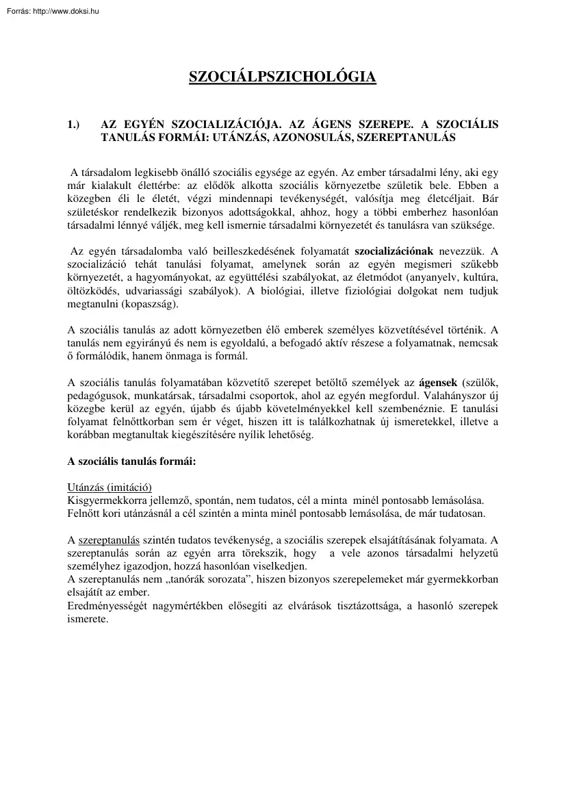 Szociálpszichológia