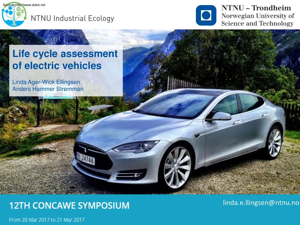 Ager-Ellingsen - Life Cycle Assessment of Electric Vehicles