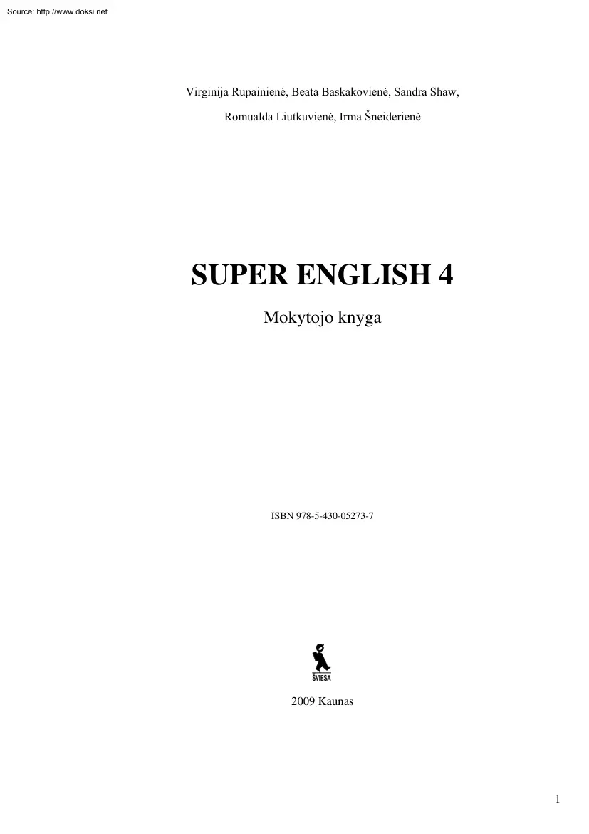 Mokytojo Knyga - Super English