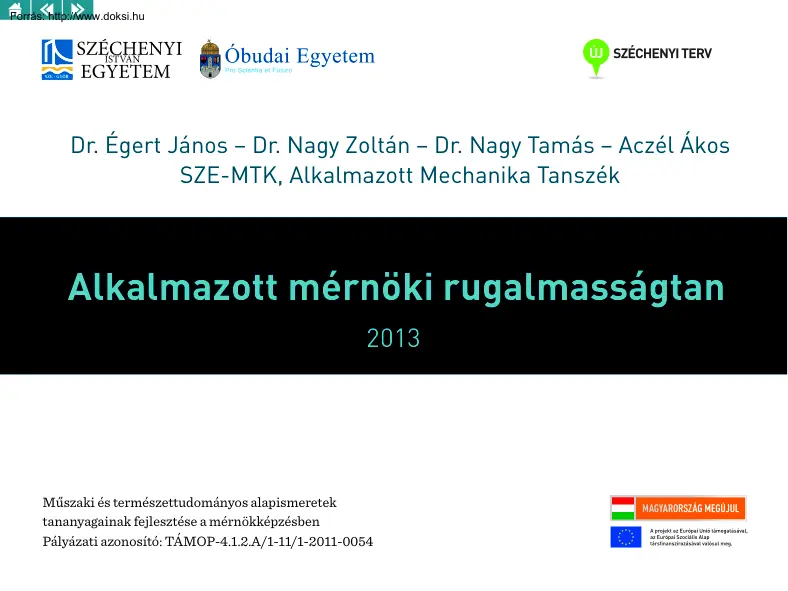 Alkalmazott mérnöki rugalmasságtan