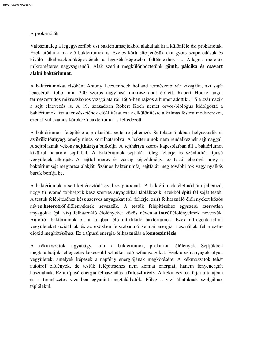 A prokarióták