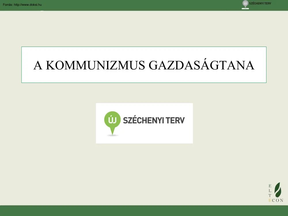 Kovács-Laki - A kommunizmus gazdaságtana