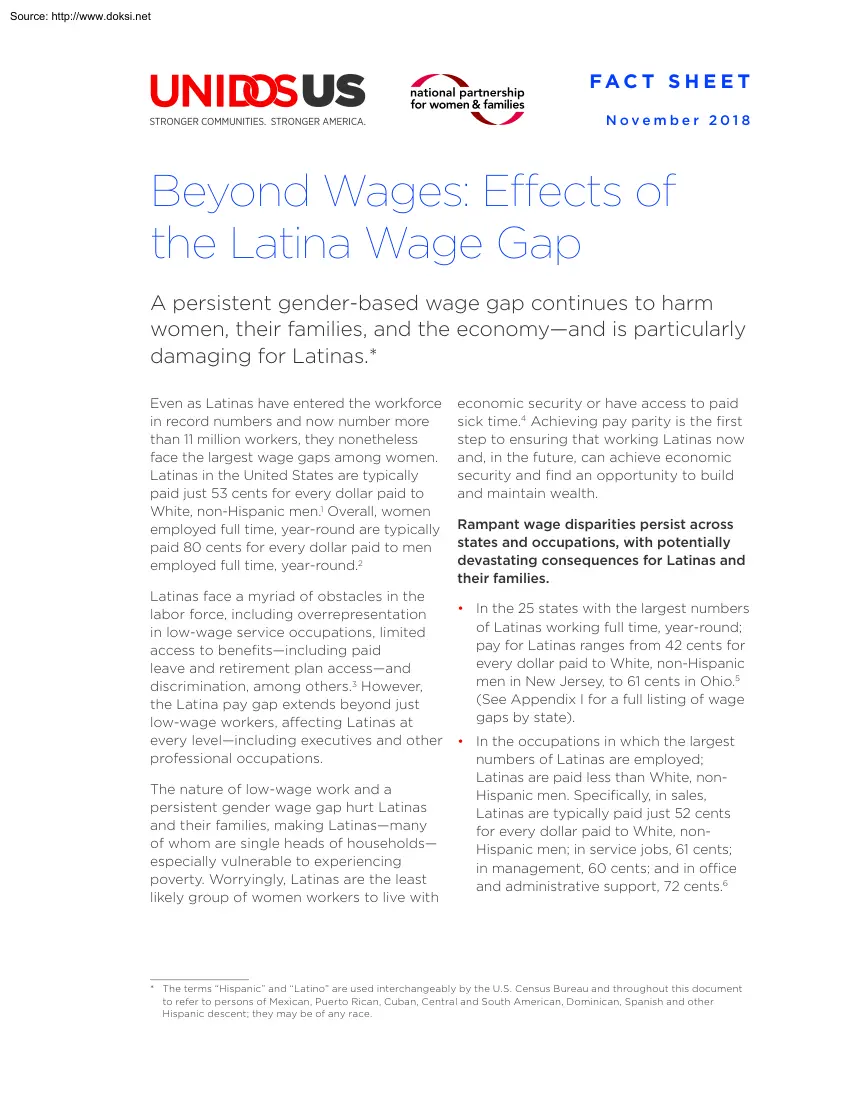 Beyond Wages, Effects of the Latina Wage Gap