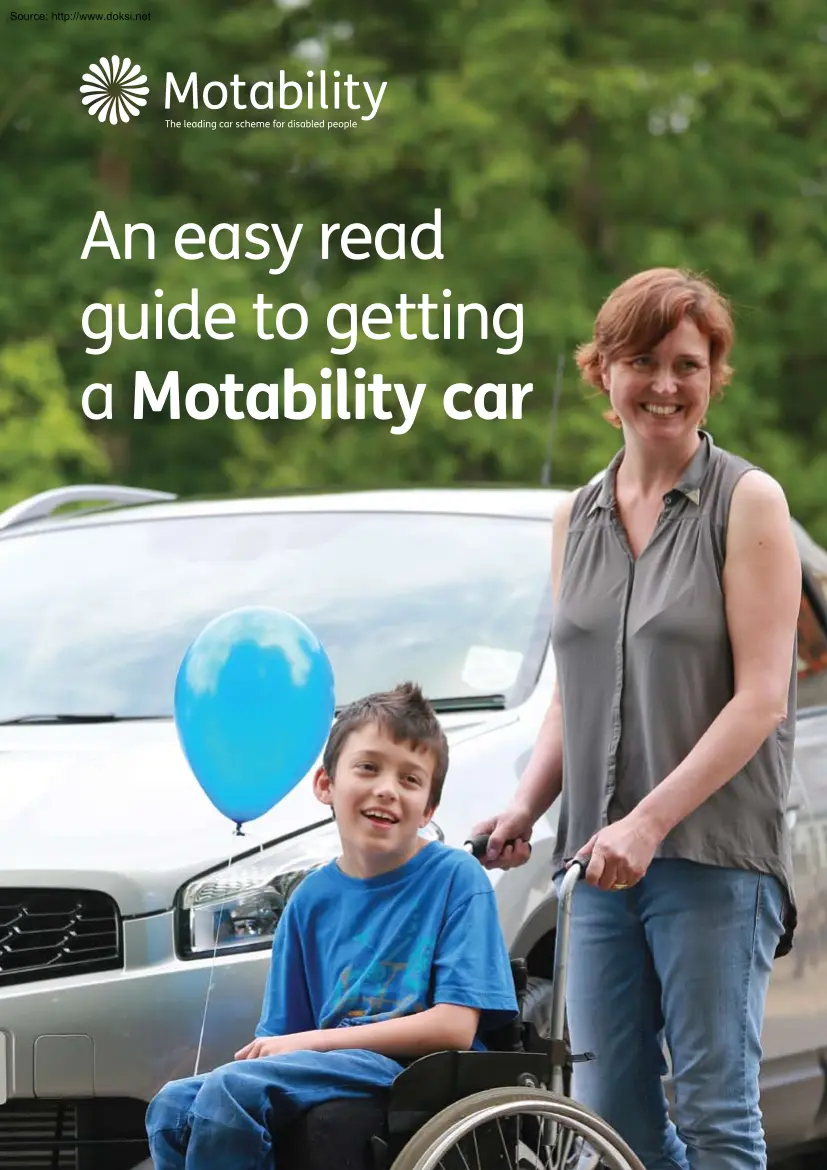 An Easy Read Guide to Getting a Motability Car