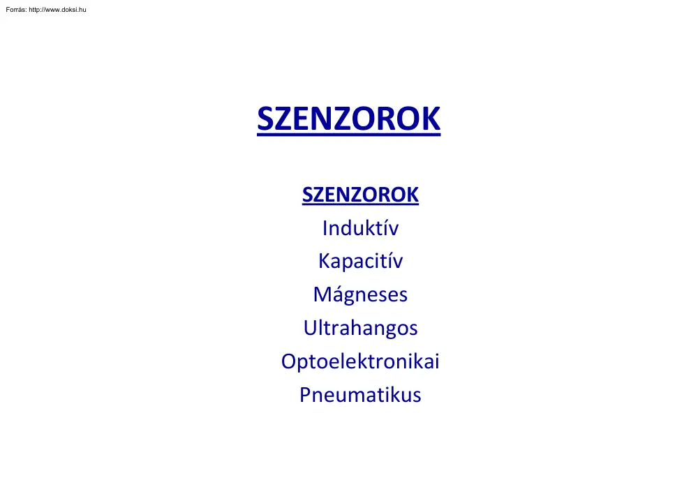 Szenzorok