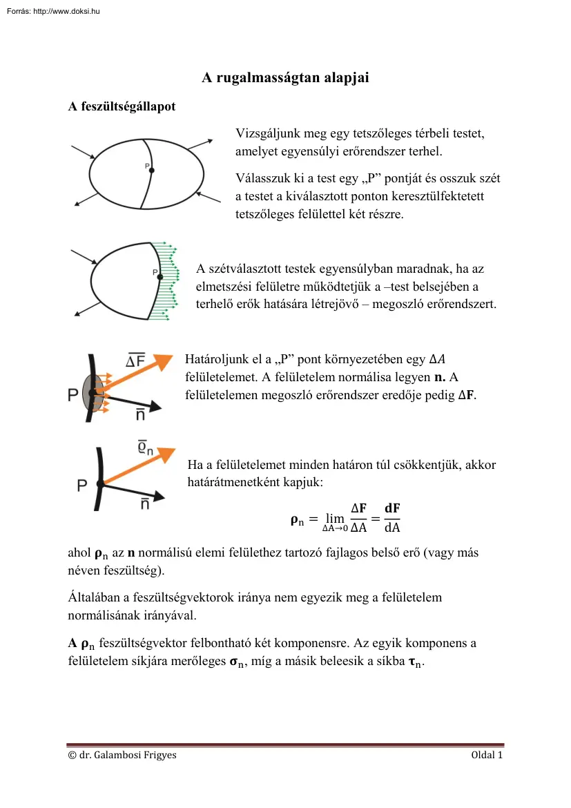 A rugalmasságtan alapjai