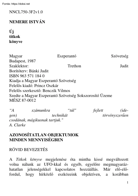 Nemere István - Új titkok könyve