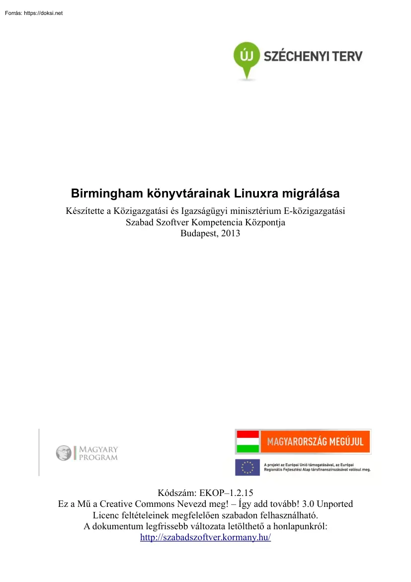 Birmingham könyvtárainak Linuxra migrálása