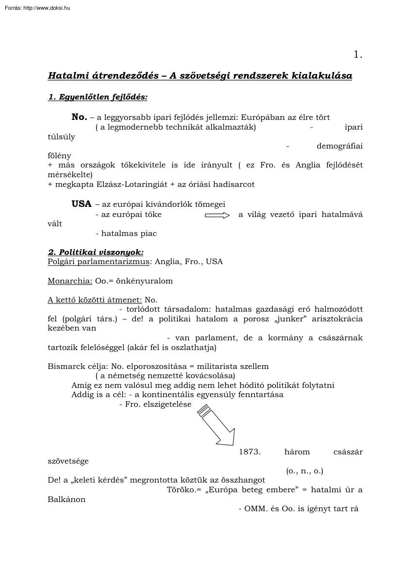 Történelem 12. osztály vázlat, 2006