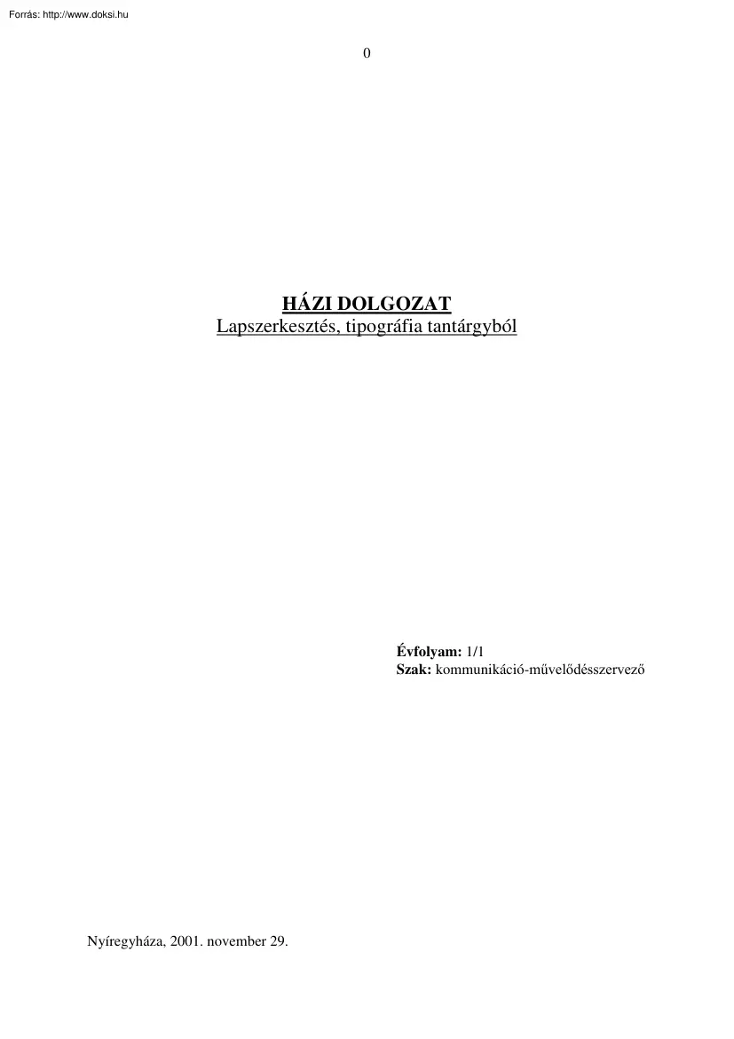 Lapszerkesztés, tipográfia