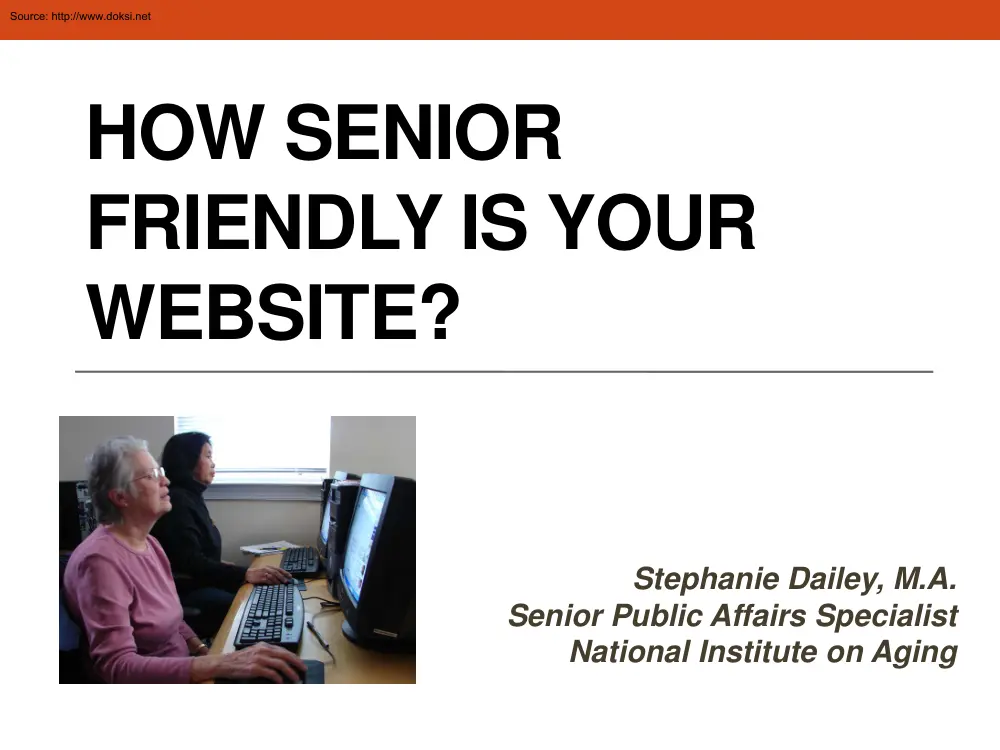 How senior friendly is your website