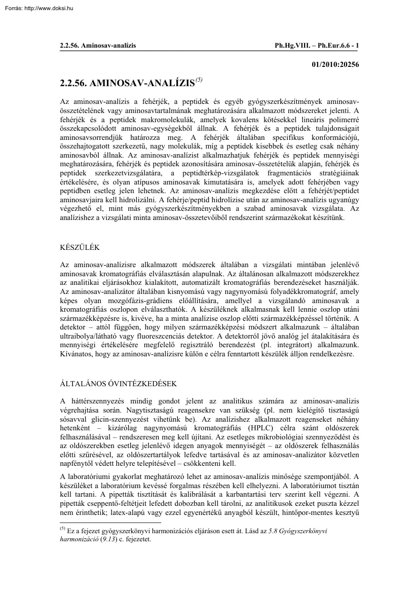 Aminosav-analízis