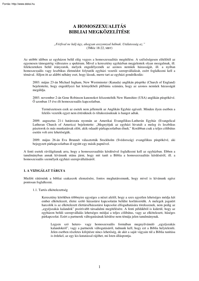 A homoszexualitás bibliai megközelítése