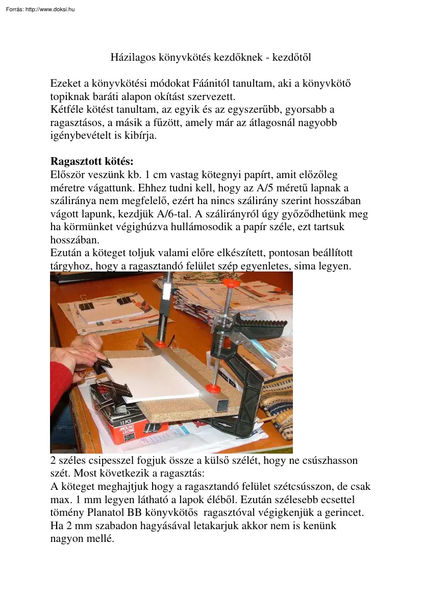 Házilagos könyvkötés kezdőknek